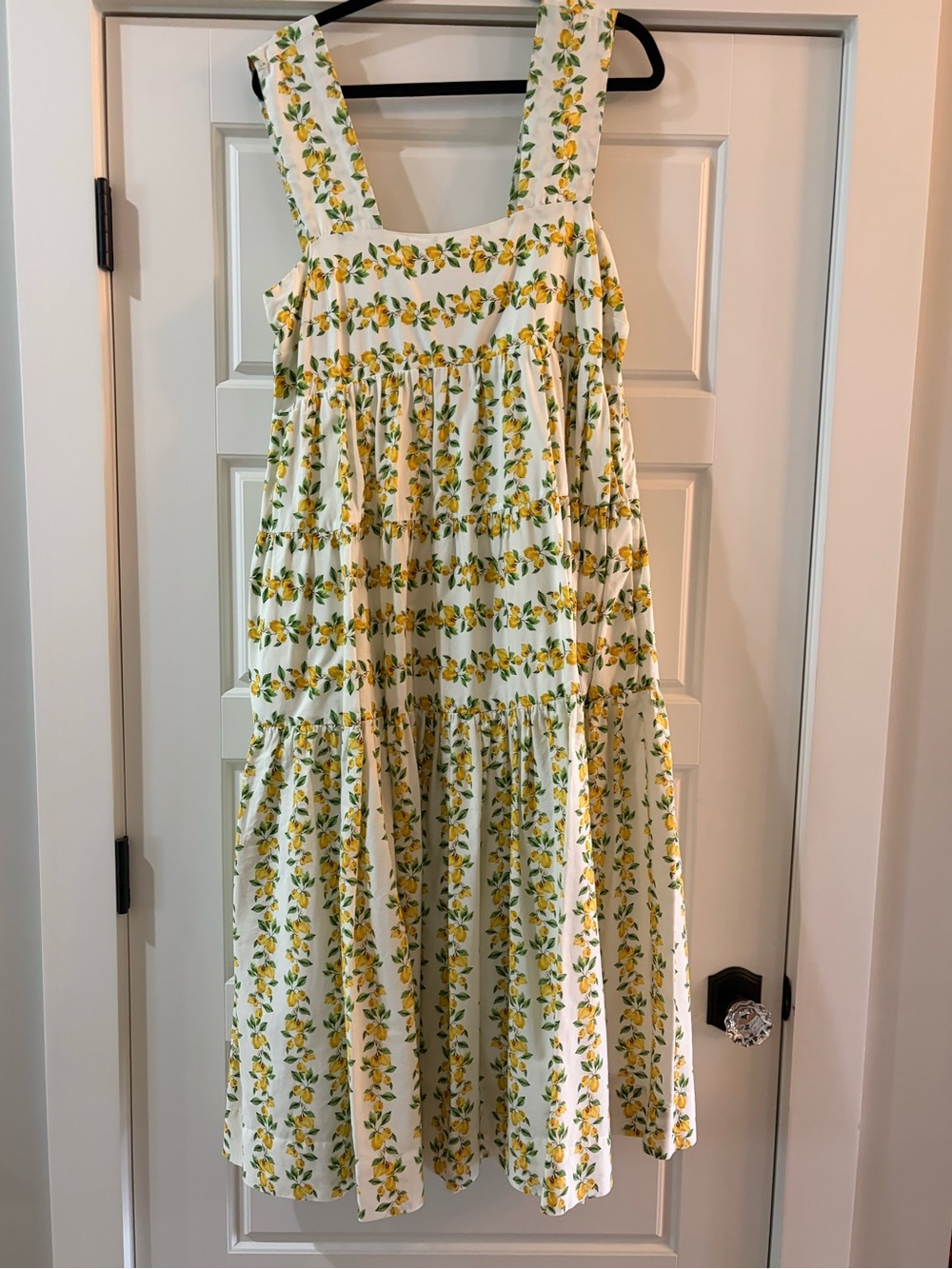 *Like New* Anthropologie The Helena Square-Neck Smocked Tiered Midi Dress